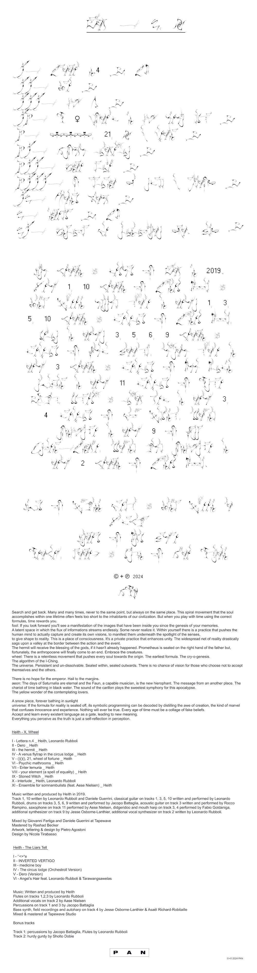 Heith - X,wheel / The Liars Tell... 2LP